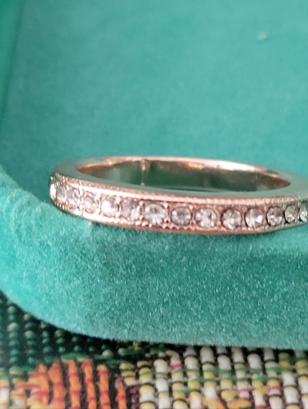 Rose Gold Tone Crystal Eternity Band - Women Jewelry Size 8
